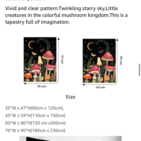 Mushroom Tapestry - Picture 3 of 3